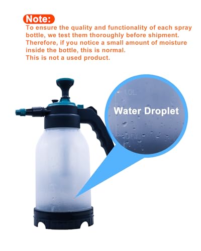HTDYOO 0.5 Gallon Garden Pump Sprayer, Hand Held Garden Sprayer
