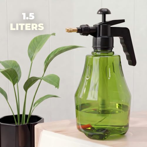 1.5L Garden Pump Sprayer, Handheld Pressure Bottle, Green - color: Green