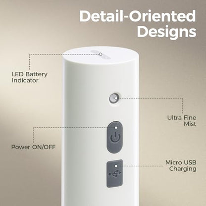 Bamworld Battery Powered Sprayer Rechargeable Electric Spray Bottle 750ml - color: White, size: 750ml