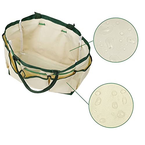 Multifunction Garden Tools Storage Bag with Pockets Bucket Tool Organizer Gardening Organizer Tote Garden Harvest Bucket Bag Vegetables Picking Bag