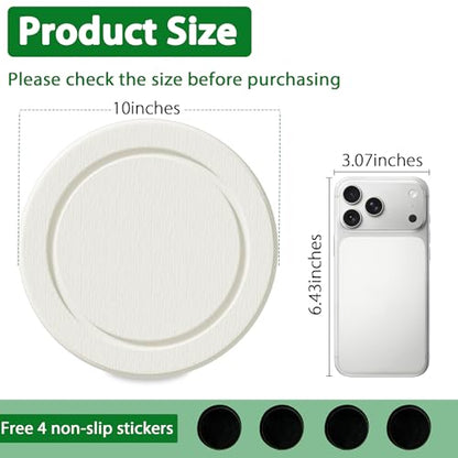 Diatomaceous Earth Plant Saucer, Round Pot Saucers, 2 Pcs 10 Inch - color: 2pcs White Medium