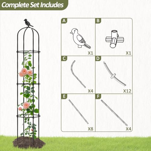 Garden Obelisk Trellis for Climbing Plants Outdoor 69" H (2 Pack) - size: 2 pack