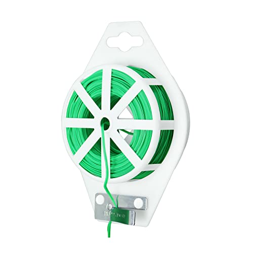 Gardzen 328ft Twist Ties Reusable Coated Wire Plant Ties with Cutter - size: 328ft