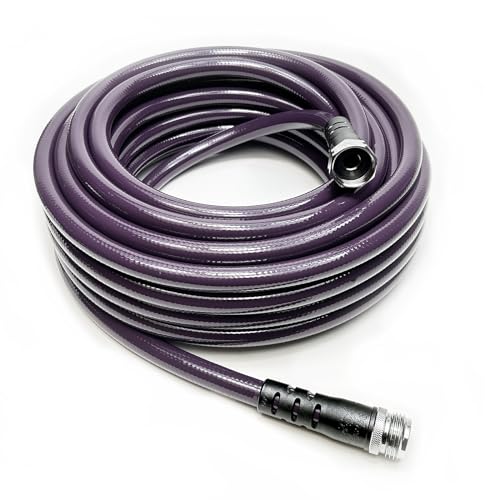 Water Right Polyurethane Garden Hose, 100 Ft, Non-toxic, 1/2” ID, Eggplant - color: Eggplant, size: 100-Foot, style: Brass Fittings