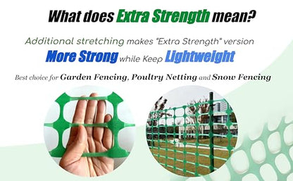 PotatoLife Green Plastic Garden Fence, Extra Strength, 40''x100' - color: Green, size: 40'' x 100'