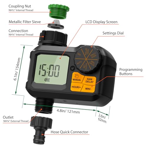 Sprinkler Timer: Hose Water Timer Programmable for Outdoor Garden, Watering