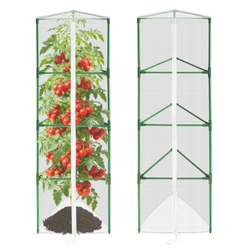 Halatool Garden Tomato Plant Cover Netting, Fits 55–72" Tomato Cages - size: 61 Inch