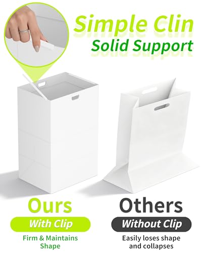 Kaiferty 30 Gallon Disposable Trash Cans for Parties, 2 Pack Extra Large Collapsible Pop Up Trash Can with Handles, Portable Cardboard Garbage Can & Recycling Bin for Party Kitchen Camping, White - size: 2 Pack - 30 Gallon