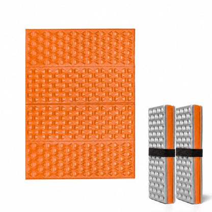 FOCHIER F Stadium Seat Pad, Foam Sitting Pad Mat, Diamond Foldable Camping Seat Cushion for Bleachers, Outdoor Hiking, Backpacking, Picnic, Fishing, Concert,Mountaineering - color: Orange 2PC