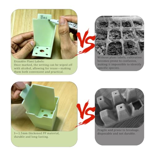 Seed Starter Tray 9-Cell Reusable Plant Starter Kit with Handles