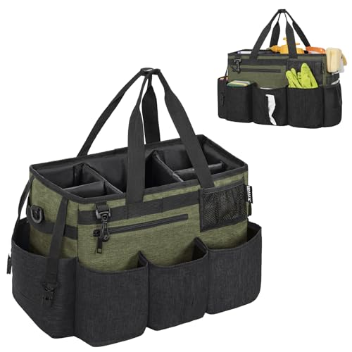 IBVIVIC Wearable Cleaning Caddy Bag for Cleaning Supplies, Green - color: Green