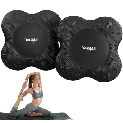 Yes4All Yoga Knee Pads, Thick Cushion for Knee & Elbow, Set of 2