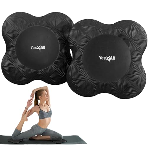 Yes4All Yoga Knee Pads, Thick Cushion for Knee & Elbow, Set of 2