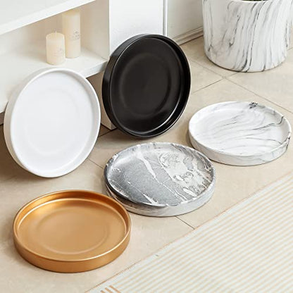 12 Inch Large Ceramic Saucer - Drainage Tray for Plant Pot (Gold) - color: Gold, size: 12 Inch