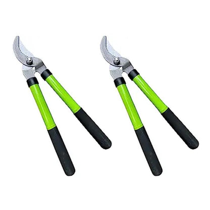 GARDEN GURU Bypass Loppers Tree Trimmer Clipper -Compact 15-inch High Carbon Steel Blade Gardening Loppers Pruning Shear Comfort Grip Handles Heavy Duty Branch Cutter Thick Branches w Ease (2 Pack) - size: 2 Pack, style: Bypass Loppers