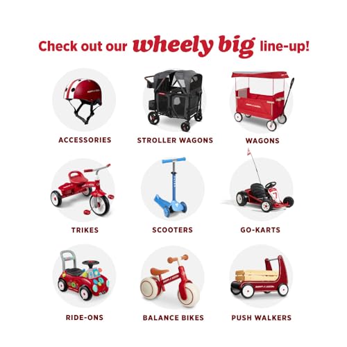Radio Flyer Pathfinder 2-Seat Stroller Wagon, for Kids 6+ Months, UV Canopy - size: 2 Seats