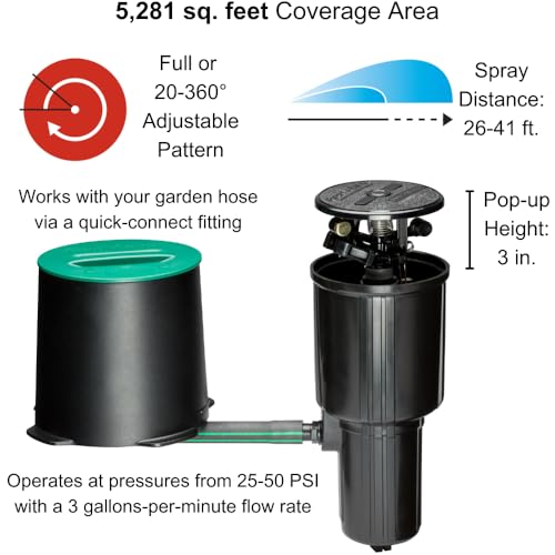 Rain Bird LG3HE Impact Sprinkler, Click-N-Go - size: In-Ground Impact Sprinkler Kit