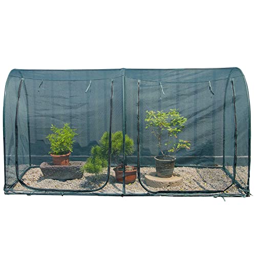 Large Tunnel 8.2'x4' Plant Netting Cover 4FT Tall Crop Cage Netting Pest Guard Cover for Vegetables Fruits Durable Gardening Net for Plant and Animal - style: 98*49*49inches Tunnel Net