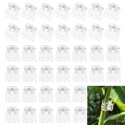 100 Pcs Orchid Clips Transparent Plant Clips Flower Vine Clip for Supporting Plant Orchid Support Clip Flower Stems Stalks Vines Climbing Plant Grow Upright