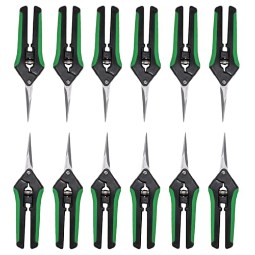 LDK 12 Pack Curved Blades Gardening Hand Pruner Pruning Snip - color: 12 Pack Curved
