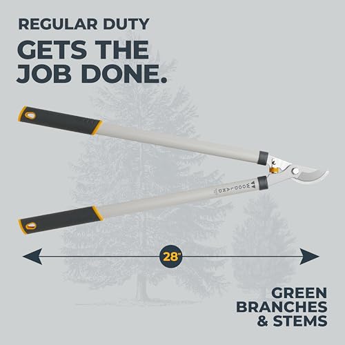 Woodland Tools Regular Duty Lopper – 28 Inch Manual Branch Cutter with Bypass Blade and Non Slip Grip – Lightweight Tree Trimmer for Gardening, Shrubs, and Small Branches - style: Regular Duty Lopper