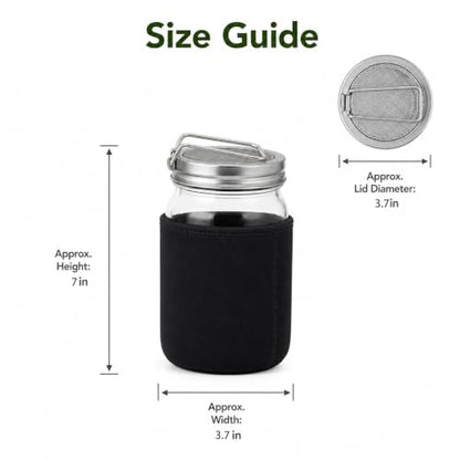 Sprouting Jar Kit, 1 Wide-Mouth Sprouting Jar with Stainless Lid