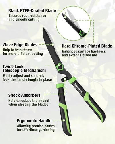 WORKPRO 3-Piece Garden Shears Set, Heavy-Duty Gardening Clippers - size: 3PCS - Garden Shears Set
