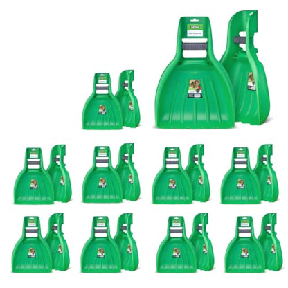 Superio Leaf Scoops, Leaf Collector Hand Rake for Lawn & Garden Cleanup, Plastic Leaf Grabber, Handheld Gardening Tool, Green, 10 Pair - size: 10 Pack