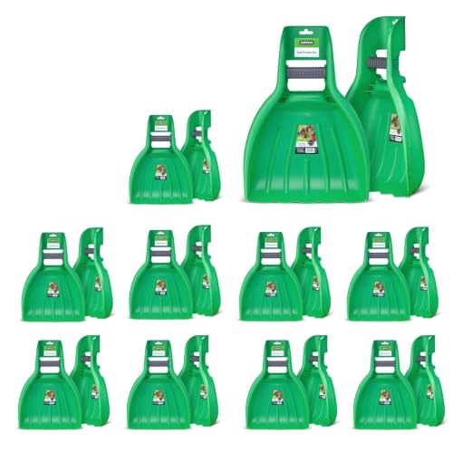 Superio Leaf Scoops, Leaf Collector Hand Rake for Lawn & Garden Cleanup, Plastic Leaf Grabber, Handheld Gardening Tool, Green, 10 Pair - size: 10 Pack
