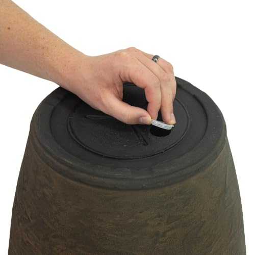Sunnydaze Anjelica 15.25'' Large Plastic Planter Pot for Plants, Sable - color: Sable, size: 15.25 in
