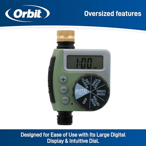 6-Pack Orbit One Outlet Single-Dial Hose Faucet Timer - Easy Programmable - for Garden Watering System - LCD Hose Timer with Adjustable Watering Schedule - 62056