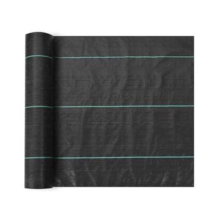 VEVOR Weed Barrier Landscape Fabric, 3x300 FT Heavy Duty Garden Weed Fabric, 3.2Oz Woven Weed Control Fabric, Weed Blocker Mat, Easy Setup, Durable PP Gardening Fabric for Driveway Ground Cover, Black - size: 3FT*300FT-3.2OZ
