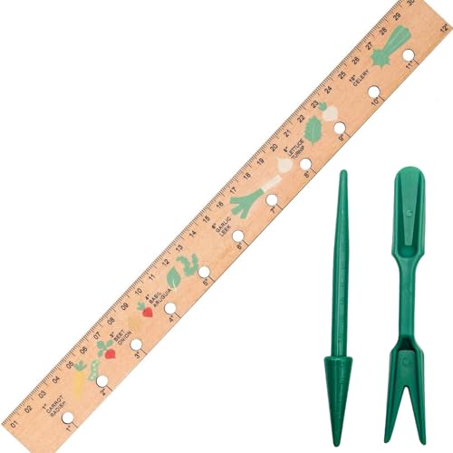 Spacer Tool Seeder Planting Ruler - Seeding Spacing Ruler with Precise Measurements,Seedlings Dibber Hand Transplanting Tools,for Vegetable Gardens, Yard