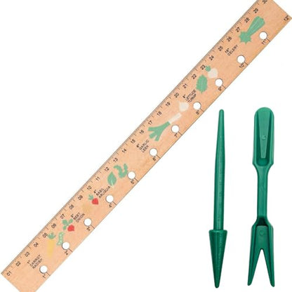 Spacer Tool Seeder Planting Ruler - Seeding Spacing Ruler with Precise Measurements,Seedlings Dibber Hand Transplanting Tools,for Vegetable Gardens, Yard
