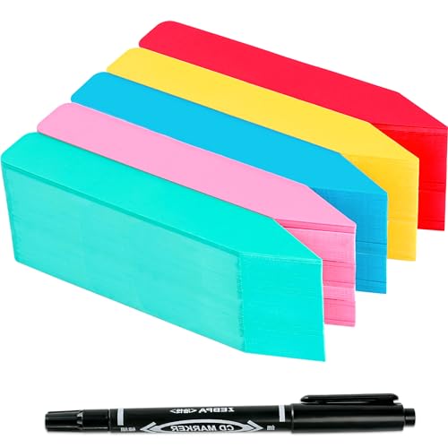 Plant Labels 500Pcs 4" Plastic Name Tags for Seedlings (Mix-Color) - color: Multicolored 500