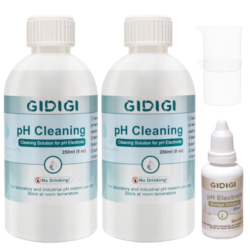 pH Cleaning Solution 250 ml x 2 and pH Electrodes Storage Solution - color: White