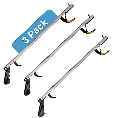 Sammons Preston Reacher, Standard, 26", Grabber Reacher Tool, Lightweight Trash Picker Grabber & Garden Nabber, Aluminum Pick Up Tool & Reaching Claw, Portable Reaching Assist & Dressing Tool, 3 Pack - color: 26" Standard, size: 3 Pack