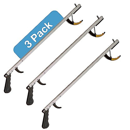 Sammons Preston Reacher, Standard, 26", Grabber Reacher Tool, Lightweight Trash Picker Grabber & Garden Nabber, Aluminum Pick Up Tool & Reaching Claw, Portable Reaching Assist & Dressing Tool, 3 Pack - color: 26" Standard, size: 3 Pack