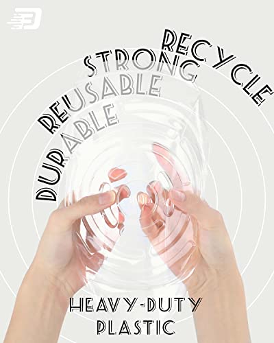 DF DUALFERV Plastic Plant Saucer, 18 Pcs Plant Plates to Catch Water Indoor Plants of 6, 8,10,12 Inch, Plastic Plant Trays, Plant Drip Trays with No Holes