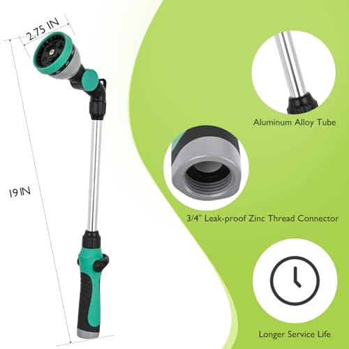 Yesker 21-Inch Watering Wand for Garden Hose, Long Hose Nozzle Sprayer - size: 21 Inch