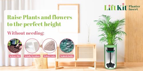Lift Kit Planter Insert XL Tall Column Plant Riser Fill Bottom of Tall Flower Pots and XL Plant Containers | Indoor and Outdoor (20-34" Rise, 10" Base, 10" Top) - size: XLTall Column Lift: 21-34" Rise, 10" Base, 10" Top