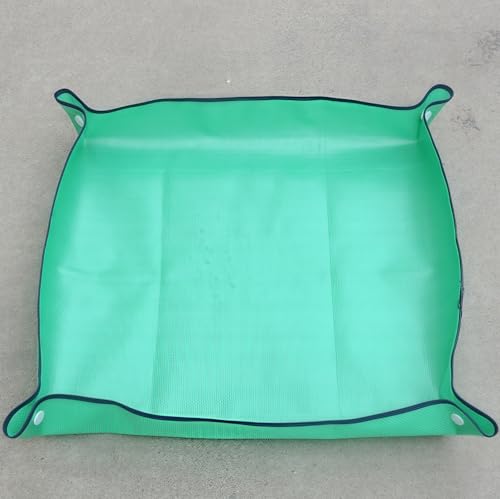Repotting Mat Plant Mat, Indoor Plant Transplant Replacement Mat, Bonsai Tools Portable Gardening Mat, Potting Tray Soil Spillage Mat (Green,19.7 * 19.7) - color: Green