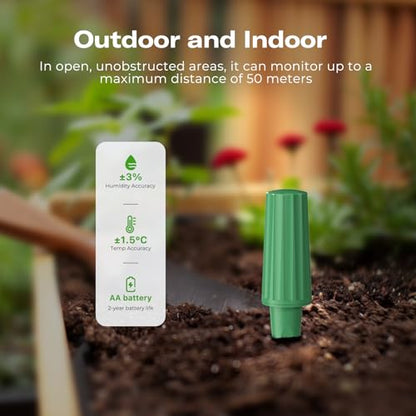 THIRDREALITY Smart Soil Moisture Sensor Gen2 3Pack,Zigbee hub Needed, nhanced Signal Stability,Capacitive Moisture Monitoring,Garden Planting, Compatible with Hubitat,SmartThings,Home Assistant,Homey - style: 3 Pack