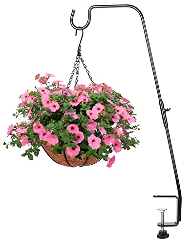 BOLITE Deck Hook, 28 Inch Bird Feeder Hanger for Hummingbird Feeders, Black - size: 28inch