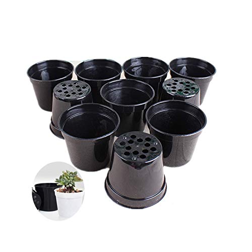 Round Succulents Plant Pots Drainage Hole, Set of 40 Mini Plant Pots 2.5" Wx2.25 H,Perfect for Plant Seeds,Seedling Nursery Transplanting Planter Container(Black)