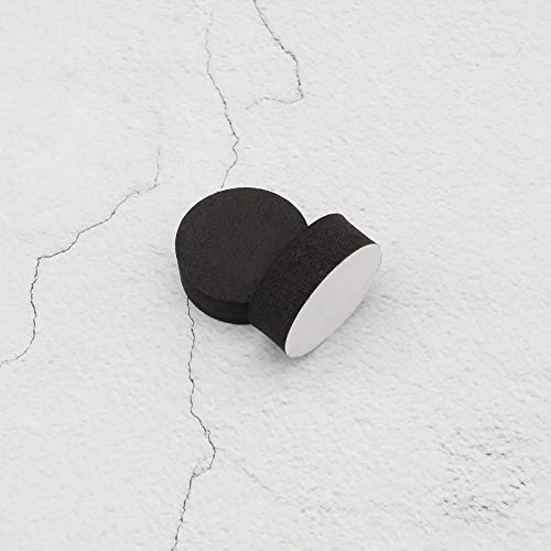 50Pcs Invisible Round Flower Pot Feet Mats Self-Adhesive EVA Plant Risers 30x11mm Non-Slip Black for Outdoor Indoor Plant Pots