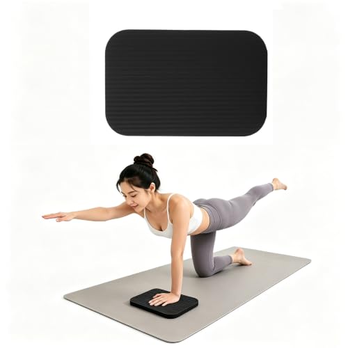 Non‑Slip Yoga Kneeling Pad,Single‑Knee‑Only,11.42"×7.48",Black