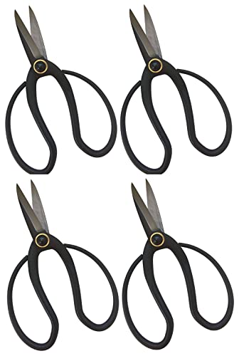 Garden Guru Bonsai Scissors - Traditional Butterfly Bonsai Pruner Shear for Precise Trimming Pruning and Deadheading of Flowers Plants, Japanese Bonsai Garden Tools (180mm 4 Pack) - style: 180mm 4 Pack