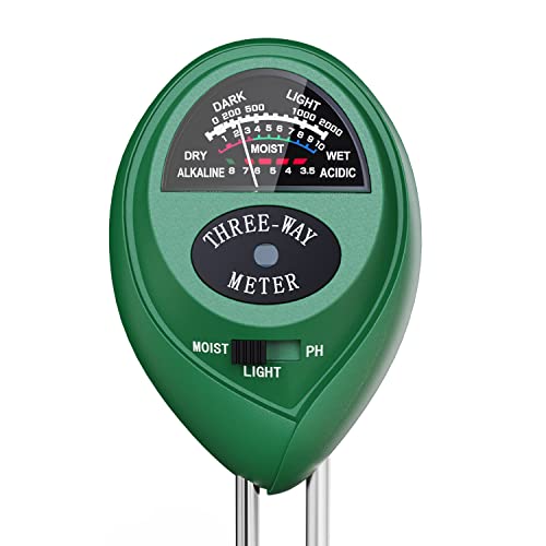 Dr.meter Plant Moisture Meter 3 in 1 Soil Moisture Light pH Tester