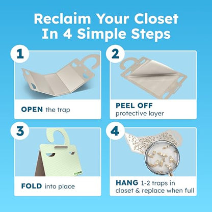BugMD Clothes & Pantry Moth Traps with Sticky Glue - color: Green, size: 3 Pack - 18 Traps